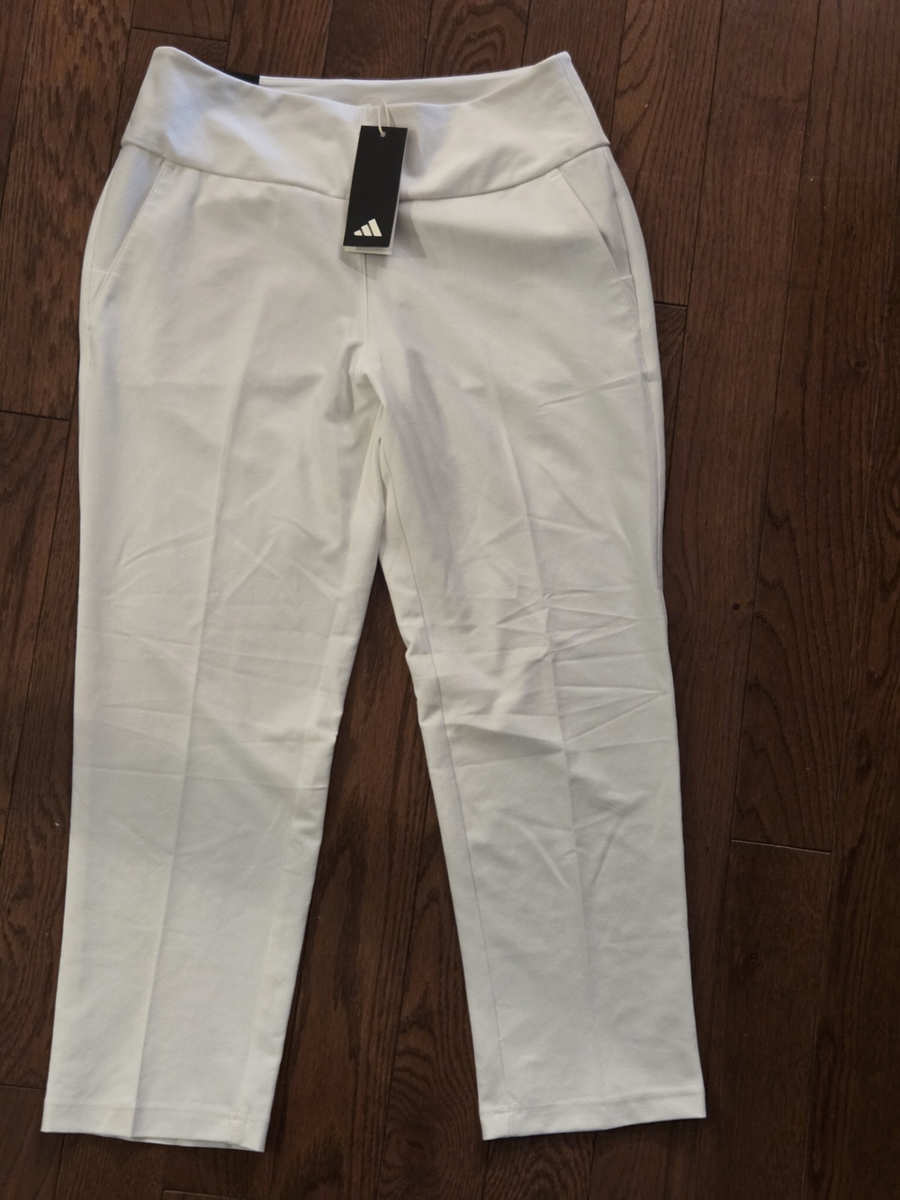 adidas Women's White Cropped Pull-On Pants